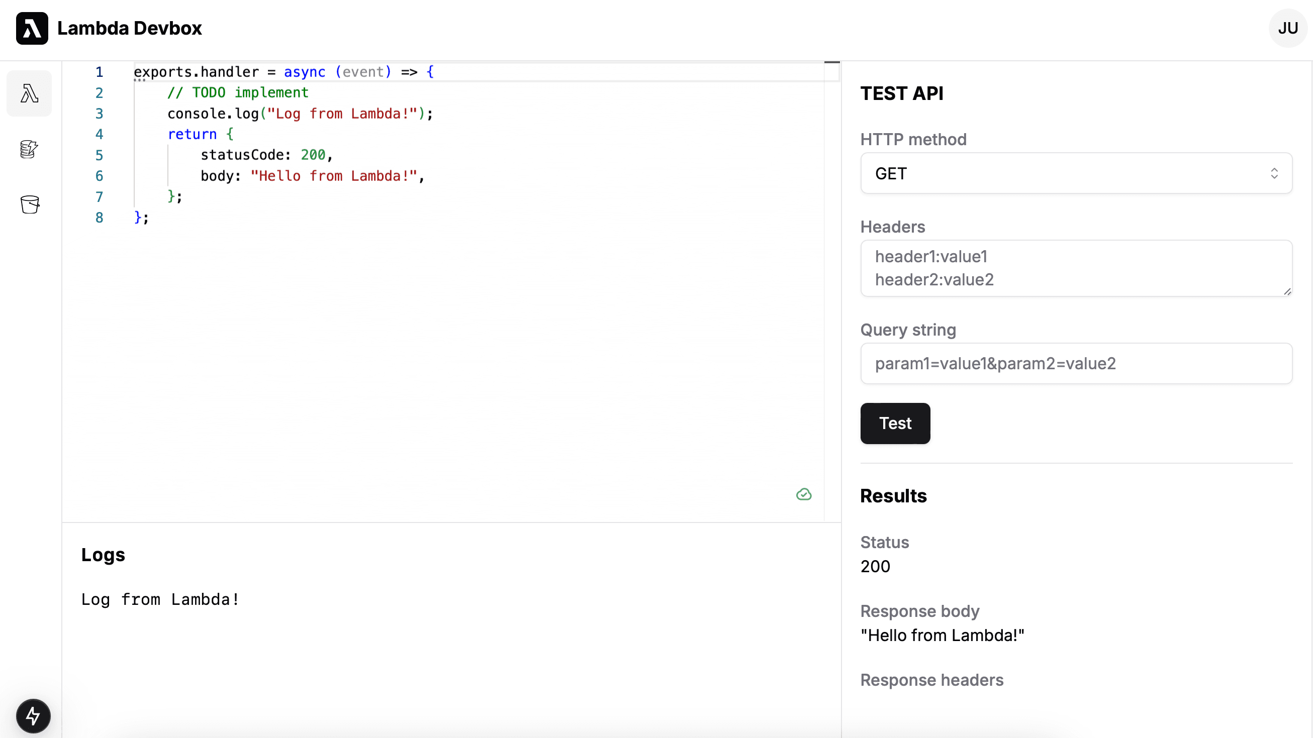 Lambda Devbox Demo